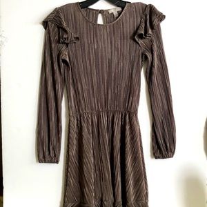 ASOS Olive Green Pleated Fit and Flare Mini Dress